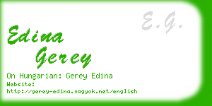 edina gerey business card